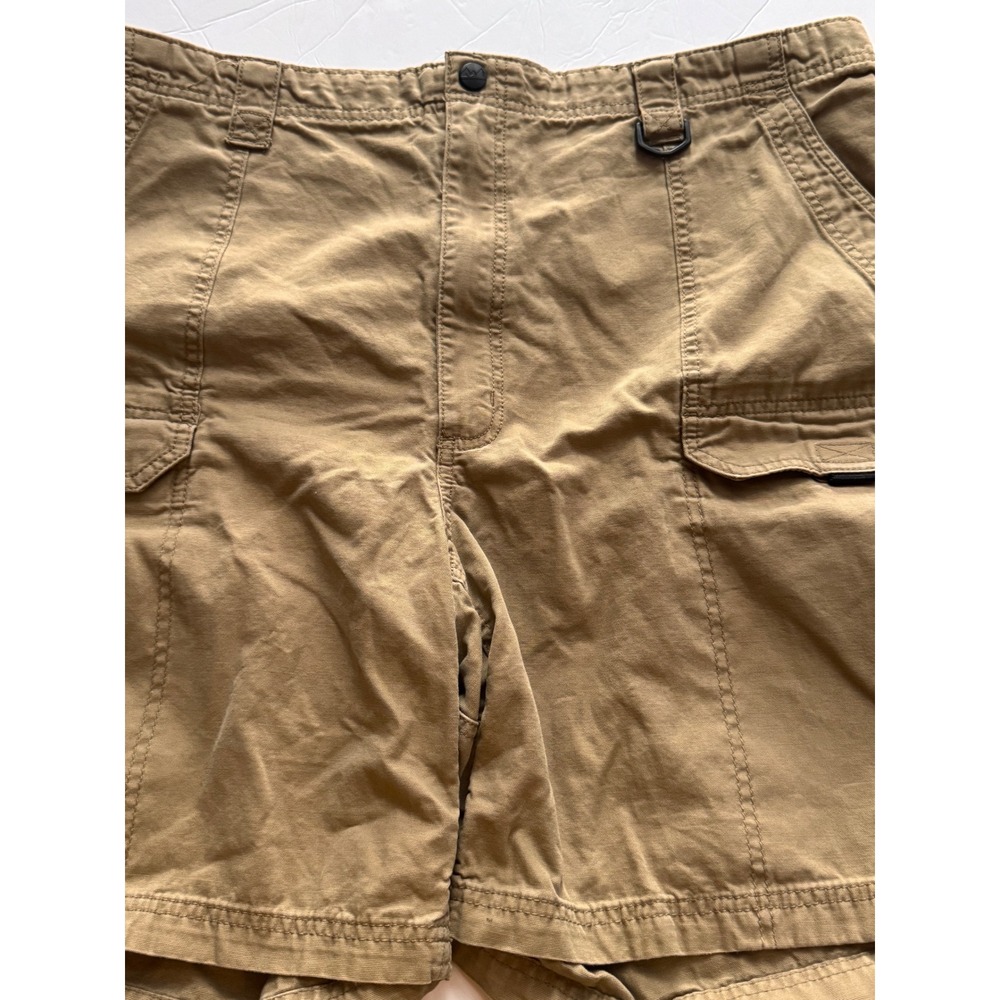 Wrangler Authentic Issue Mens Tan Khaki Cotton Canvas Cargo Shorts NW941SL 42